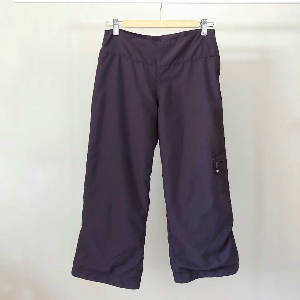 Lululemon Cropped Studio Pants Capris Mesh Black Size 4